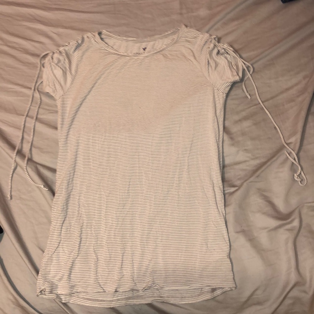 Grey and white shirt